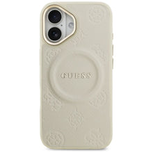 Заредете изображение във визуализатора на галерията – GUESS case for IPHONE 17 compatible with MagSafe GUHMP17SPSAMSECE (PU W/ Peony Hot Stamp) beige
