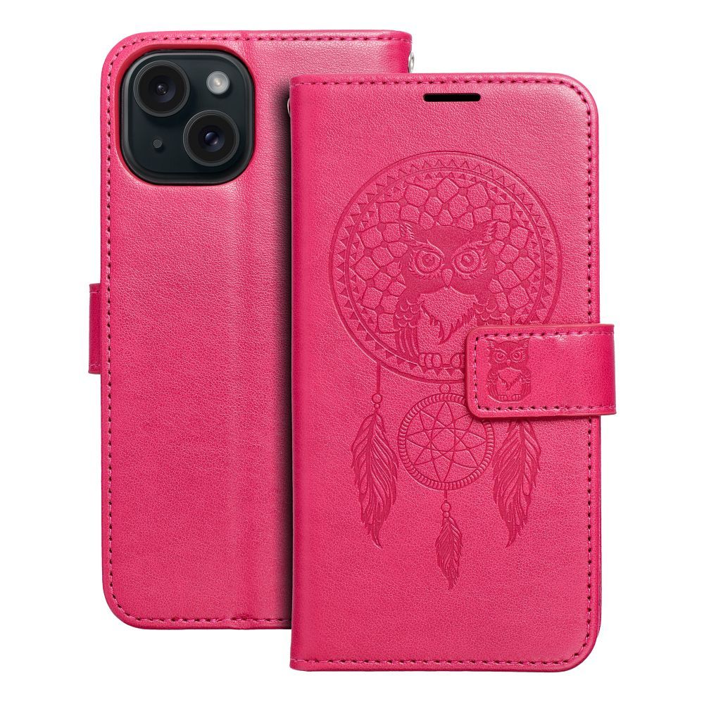 Калъф тип книга MEZZO за IPHONE 15 dreamcatcher магента