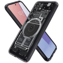 Заредете изображение във визуализатора на галерията – Spigen Ultra Hybrid OneTap Ring Case with MagSafe for Samsung Galaxy S24 - Transparent (Zero One Pattern)
