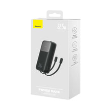 Заредете изображение във визуализатора на галерията – Baseus Comet Series powerbank with display 20000mAh 22.5W - black + USB-A / USB-C cable
