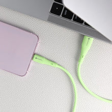 Заредете изображение във визуализатора на галерията – FORCELL F-ENERGY C342 cable USB A to Type C QC4.0 3A 66W Silicone 1 m green
