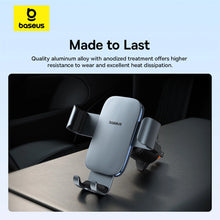 Заредете изображение във визуализатора на галерията – Baseus Metal Age 3 BS-CM028 gravity car air vent holder - gray
