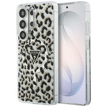 Заредете изображение във визуализатора на галерията – GUESS case for SAMSUNG S26 Ultra GUHMS26LHLEGTGLK (Magnetic IML Leopard Print Triangle) black
