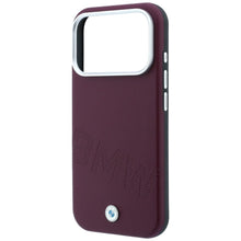 Заредете изображение във визуализатора на галерията – BMW case for IPHONE 18 Pro/17 Pro compatible with MagSafe (Sign Inclined Deboss Letters) burgund
