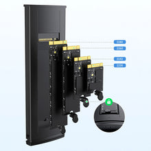 Заредете изображение във визуализатора на галерията – Ugreen CM578 15512 enclosure for M.2 NVMe 10Gbps drive - black + USB-C / USB-A cable + USB-C / USB-C cable
