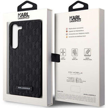 Заредете изображение във визуализатора на галерията – Original Pouch KARL LAGERFELD  hardcase Saffiano Mono Metal Logo KLHCS24MSAKLHPK for Samsung Galaxy S24 Plus black
