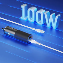 Заредете изображение във визуализатора на галерията – 3mk Hyper Car Charger USB-C USB-A 100W - silver
