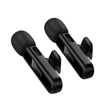 Заредете изображение във визуализатора на галерията – Wireless double microphone Lightning / USB C Hoco L20A black
