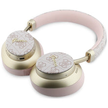 Заредете изображение във визуализатора на галерията – Wireless headphones Guess ENC 4G Gold Script Metal pink
