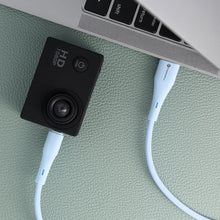 Заредете изображение във визуализатора на галерията – FORCELL F-ENERGY C341 cable USB A to Micro USB QC3.0 2,4A 18W Silicone 1 m blue
