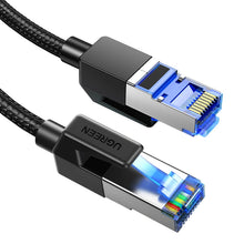 Заредете изображение във визуализатора на галерията – Ugreen NW153 Ethernet RJ45 Cat8 Cable Copper Core 1.5m - Black
