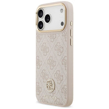 Заредете изображение във визуализатора на галерията – GUESS case for IPHONE 17 Pro Max compatible with MagSafe GUHMP17XP4GRMDEP (PU W/ 4G Strass Logo) pink
