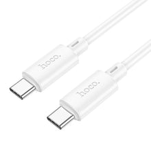 Заредете изображение във визуализатора на галерията – Cable USB C to USB C Hoco 3A 60W 2 m X88 white
