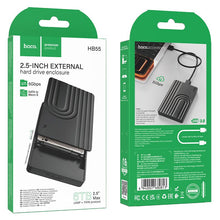 Заредете изображение във визуализатора на галерията – Hard drive enclosure HDD 2,5" SATA USB 3.0 to Micro B Hoco HB55 black
