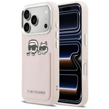 Заредете изображение във визуализатора на галерията – KARL LAGERFELD case for IPHONE 17 Pro KLHCP17L6PCSPKCP (PU W/ K&amp;C Print &amp; Pocket) pink

