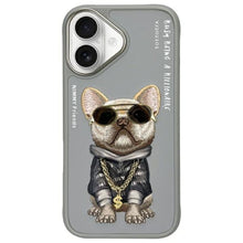 Заредете изображение във визуализатора на галерията – NIMMY case GLASSES COOL DOG for IPHONE 16 gray
