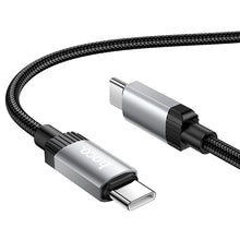 Заредете изображение във визуализатора на галерията – Cable USB C to USB C Hoco 3A 60W 1 m X117 black
