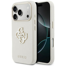 Заредете изображение във визуализатора на галерията – GUESS case for IPHONE 17 Pro Max GUHCP17X5PS4RGGE (PU FW Resin Logo) beige
