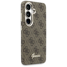 Заредете изображение във визуализатора на галерията – GUESS case for SAMSUNG S26 GUHMS26S5P4FWMSW (4G Script MagSafe) brown
