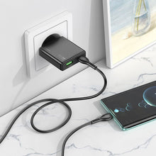 Заредете изображение във визуализатора на галерията – HOCO slim wall charger USB A + Type C PD QC3.0 3A 20W N38 black

