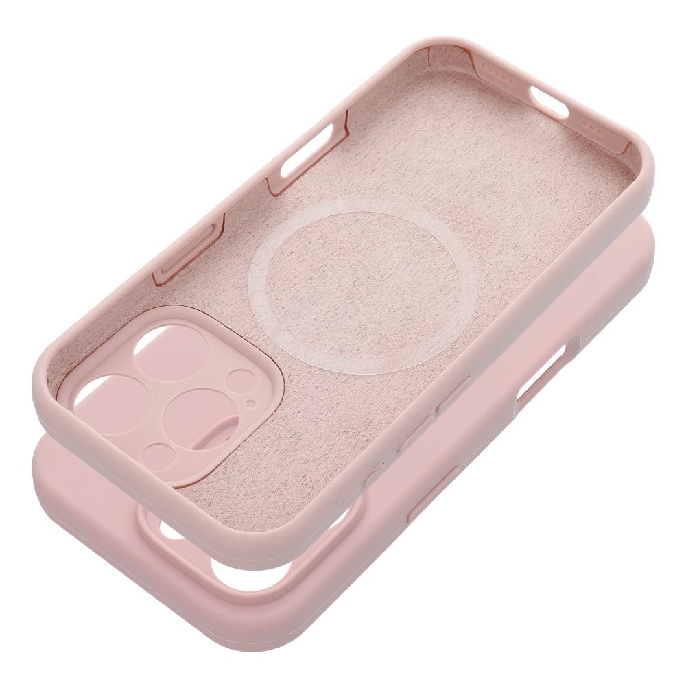 Case SILICONE 2mm for IPHONE 16 Plus compatible with MagSafe sand pink