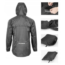 Заредете изображение във визуализатора на галерията – Rockbros YPY013BKL rain jacket breathable windproof L - black
