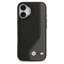 Заредете изображение във визуализатора на галерията – BMW case for IPHONE 17 compatible with MagSafe BMHMP17S25PCCSCAK (PU Carbon Logo) anthracite

