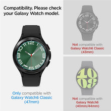 Заредете изображение във визуализатора на галерията – Spigen Glas.tR EZ Fit tempered glass for Samsung Galaxy Watch 6 Classic (47 mm) - 2 pcs.
