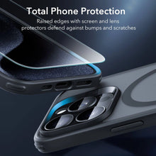 Заредете изображение във визуализатора на галерията – ESR Classic Pro Set Halolock MagSafe case + glass for display and camera for iPhone 15 Pro Max - black
