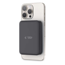 Заредете изображение във визуализатора на галерията – Tech-Protect LifeMag PB11 Powerbank with MagSafe 10000mAh 15W USB-C port - black + USB-C cable
