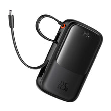 Заредете изображение във визуализатора на галерията – Baseus Qpow Pro+ 10000mAh 22.5W powerbank with built-in USB-C cable and display - black
