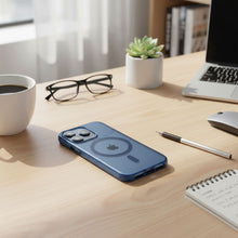 Заредете изображение във визуализатора на галерията – Case for iPhone 18 Pro Max / 17 Pro Max Flexline Mag Cover compatible with MagSafe navy blue
