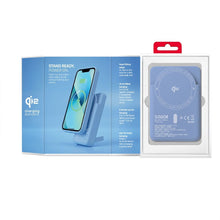 Заредете изображение във визуализатора на галерията – Powerbank compatible with MagSafe Forcell F-Energy MagStand QI2 F5K10 QC3.0 PD3.0 20W 5000 mAh white
