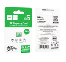 Заредете изображение във визуализатора на галерията – Memory card microSD 64GB class 10 UH-1 U3 V30 A2 Hoco green
