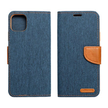 Заредете изображение във визуализатора на галерията – CANVAS Book case for IPHONE 16 Plus navy blue
