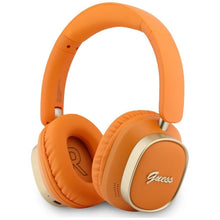 Заредете изображение във визуализатора на галерията – Wireless headphones Guess ENC Rectangle Metal Script orange
