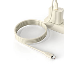 Заредете изображение във визуализатора на галерията – Dudao L7SE 3in1 cable USB-C - 2x USB-C / Lightning 66W 1.2m - beige
