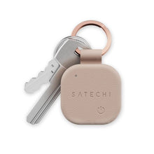 Заредете изображение във визуализатора на галерията – Locator compatible with Apple Find My Satechi Keychain shape Vegan Leather ST-LKCFR desert rose
