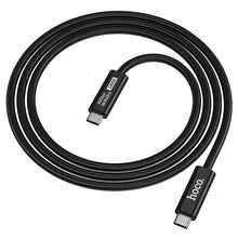 Заредете изображение във визуализатора на галерията – Cable USB C do USB C Hoco USB4 40Gbps/8K60Hz 5A 240W 1m US15 black

