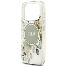 Заредете изображение във визуализатора на галерията – GUESS case for IPHONE 17 Pro Max compatible with MagSafe GUHMP17XHFWBDCEN (IML Flower &amp; Tonal Circle) green
