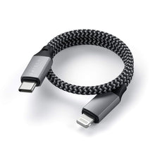 Заредете изображение във визуализатора на галерията – Cable USB C to Lightning Satechi 0,25 m ST-TCL10M space gray
