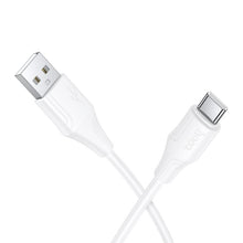 Заредете изображение във визуализатора на галерията – Silicone Cable USB A to USB C Hoco 3A 1 m X124 white
