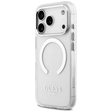 Заредете изображение във визуализатора на галерията – GUESS case for IPHONE 17 Pro compatible with MagSafe GUHMP17LHTRMS (Metal Outline) silver
