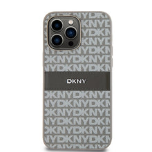 Заредете изображение във визуализатора на галерията – Original Case DKNY hardcase Leather Mono Stripe &amp; Metal Logo DKHCP14LPRTHSLE for Iphone 14 Pro beige
