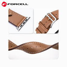 Заредете изображение във визуализатора на галерията – FORCELL F-DESIGN FA20 eco leather strap for APPLE Watch 42 / 44 / 45 / 49 mm red
