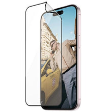 Заредете изображение във визуализатора на галерията – PanzerGlass Matrix Ultra-Wide-Fit hybrid glass for iPhone 15 with positioner
