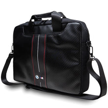 Заредете изображение във визуализатора на галерията – BMW Carbon &amp; Red Stripes bag for a 16" laptop - black

