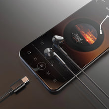 Заредете изображение във визуализатора на галерията – Dudao X3C in-ear wired USB-C headphones 1.2m - black
