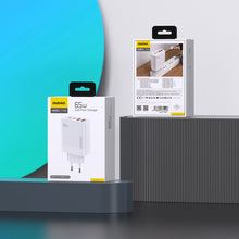 Заредете изображение във визуализатора на галерията – Dudao A65EU GaN network charger 2xUSB-A / 2xUSB-C PD 65W - white
