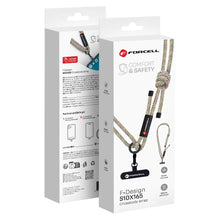 Заредете изображение във визуализатора на галерията – FORCELL F-DESIGN S10X165 crossbody phone lanyard with adjustable length (max 82,5cm in the loop) green pink purple
